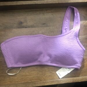 Aerie Lavender Textured Bikini Top